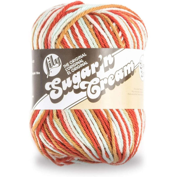 Lily Sugar'n Cream Yarn - Ombres Super Size - Sunrise Ombre