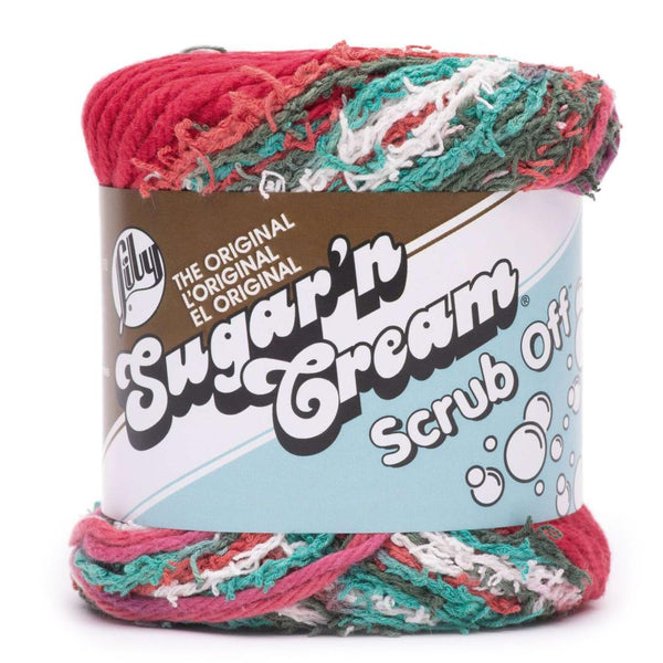 Lily Sugar'n Cream Yarn - Scrub Off - Holly Jolly