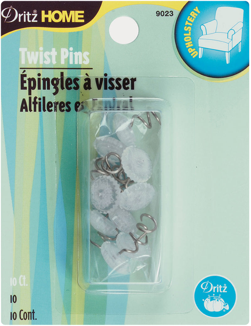 Dritz Home Twist Pins 10 pack - Clear