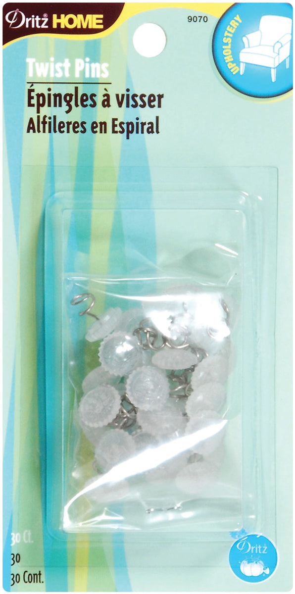 Dritz Home Twist Pins 30 pack  -Clear