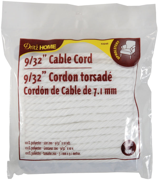 Dritz Home Cable Cord 9/32"x 10yd - White*
