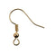 Earring Fish Hook 18mm 22/Pkg 18kt Gold Plated*