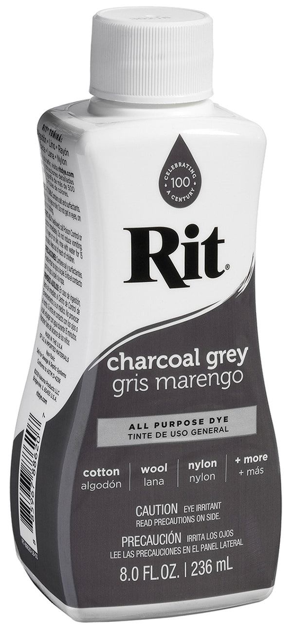Rit Dye Liquid Fabric Dye 8oz - Charcoal Grey