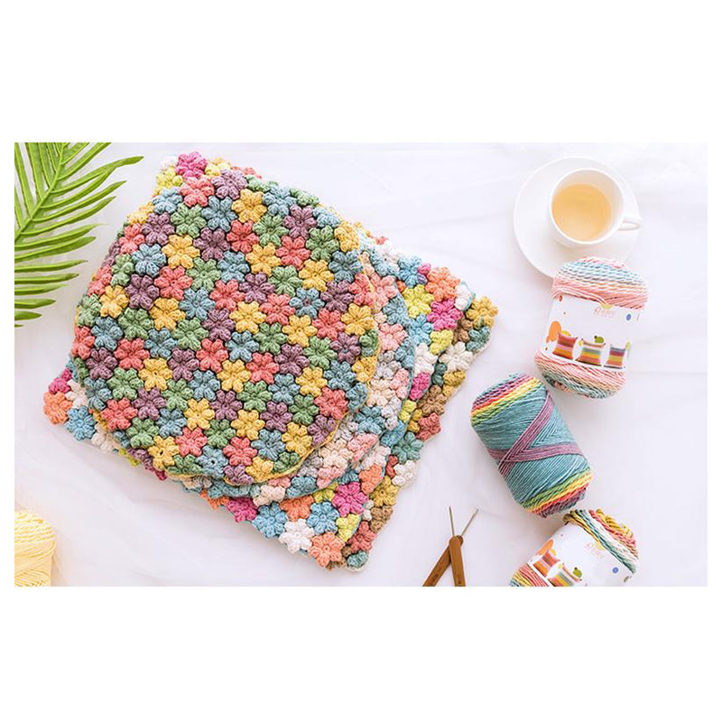 Poppy Crafts Rainbow Cotton Yarn 100g - Mix 19