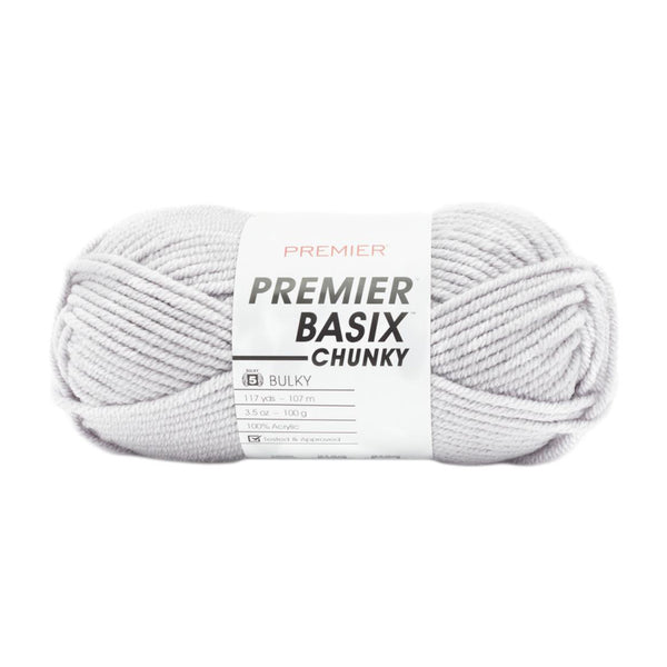 Premier Yarns Basix Chunky Yarn - Light Grey