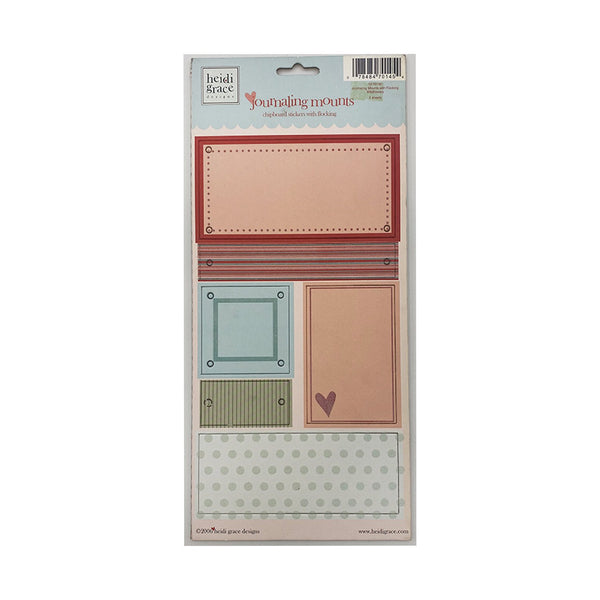 Heidi Grace Large Chipboard Stickers with Flocking - Journaling Mounts - Wildflowers