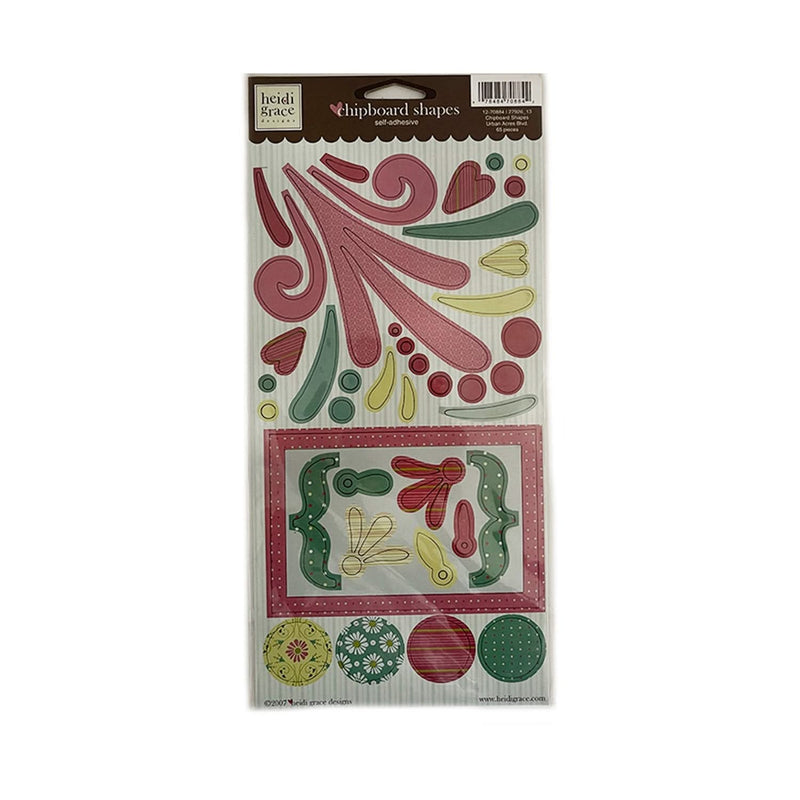Heidi Grace Chipboard Shapes - Self Adhesive - Urban Acres Blvd 65/Pk*