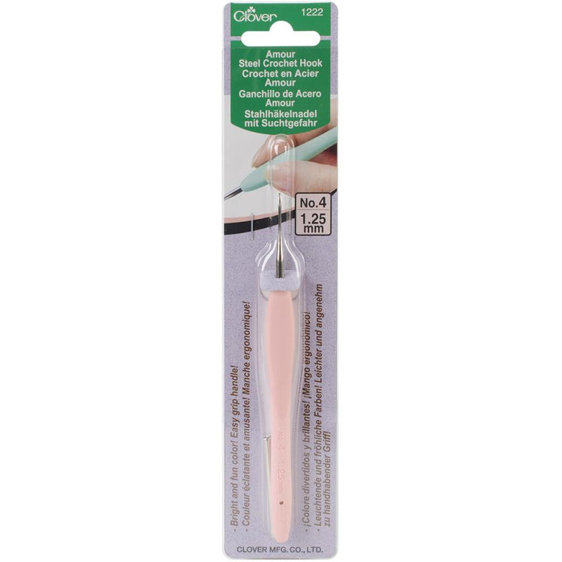 Clover Amour Steel Crochet Hook - Size 4/1.25mm*
