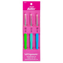Susan Bates Steelite Soft Ergonomic Steel Crochet Hook Set Fine - Sizes 0.9mm,1.1mm and 1.25mm*