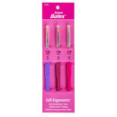 Susan Bates Steelite Soft Ergonomic Steel Crochet Hook Set Classic - Sizes 1.7mm, 1.9mm and 2.1mm*