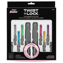 Susan Bates Twist + Lock Deluxe Intchg Crochet Hook Set sizes F5/3.75mm to K10.5/6.5mm*