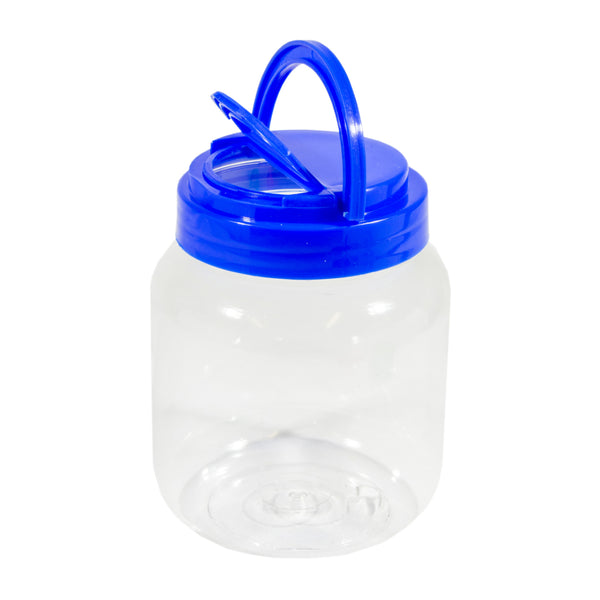 Universal Crafts 500ml Plastic Jar With Plastic Pour Lid and Handle - Blue