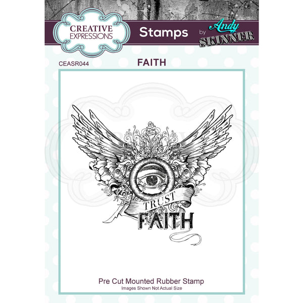 Creative Expressions Rubber Stamp By Andy Skinner - Faith*