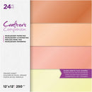 Crafter's Companion Pearl Paper Pad 12"x 12" 24 pack  Orange Sunset