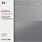 Crafter's Companion Mixed Cardstock Pad 12"x 12" 24 pack - Sparkling Silver