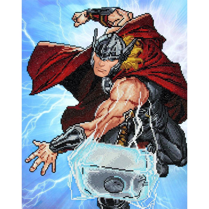 Camelot Dotz Diamond Art Kit 16.5"X20.8" - Marvel - Thor Strikes*