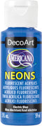 Americana Neons Fluorescent Acrylic Paint 2oz - Electric Blue