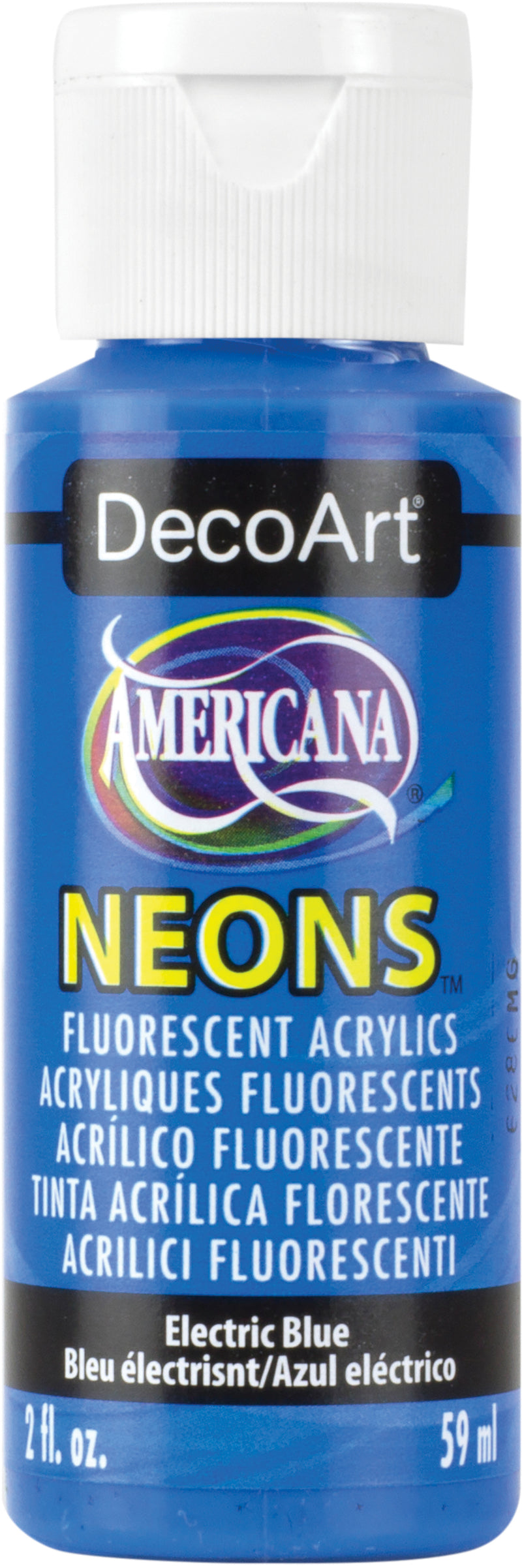 Americana Neons Fluorescent Acrylic Paint 2oz - Electric Blue
