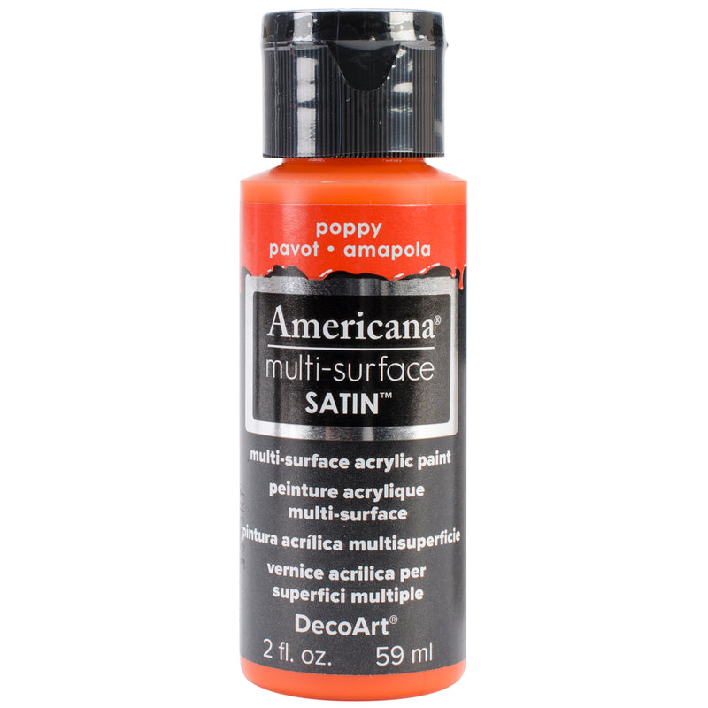 Americana Multi-Surface Satin Acrylic Paint 2oz - Poppy