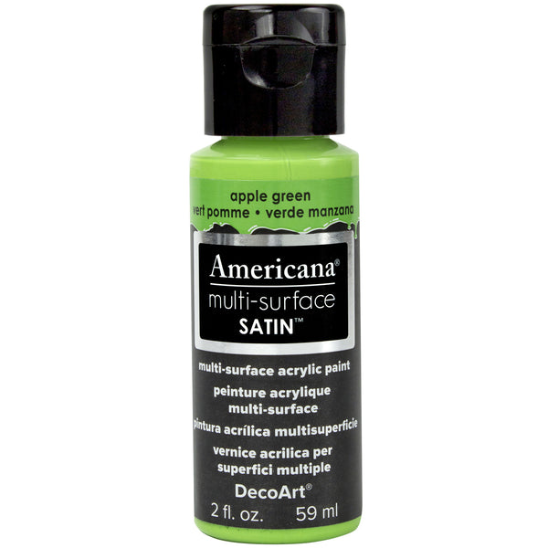 Americana Multi-Surface Satin Acrylic Paint 2oz - Apple Green
