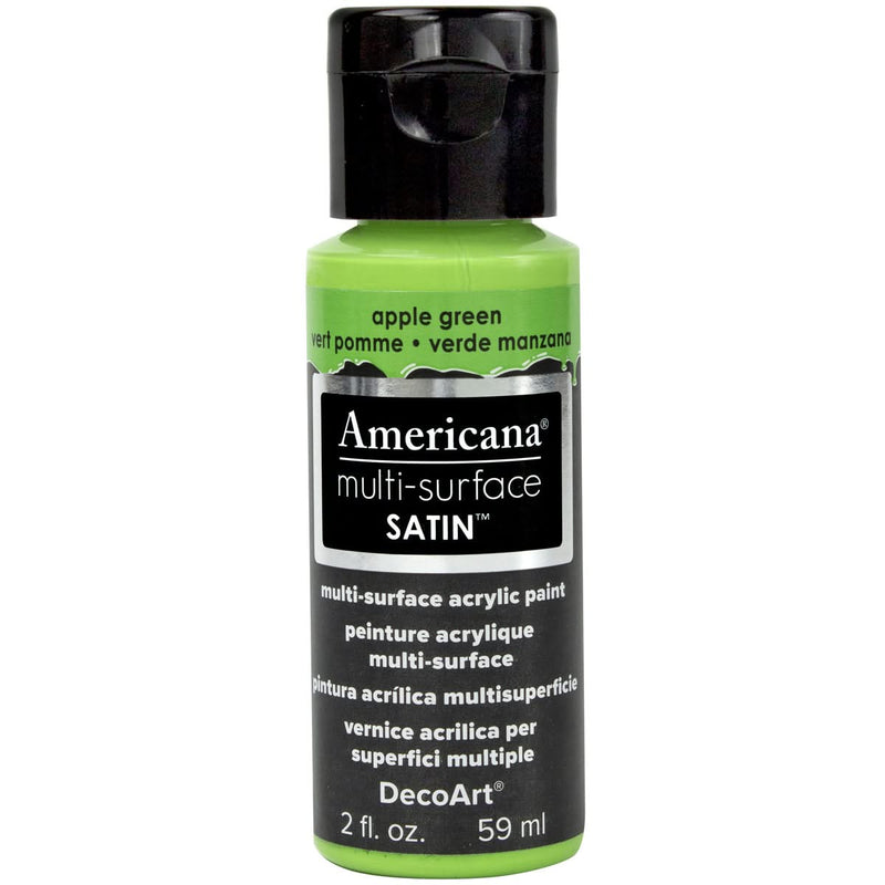 Americana Multi-Surface Satin Acrylic Paint 2oz - Apple Green