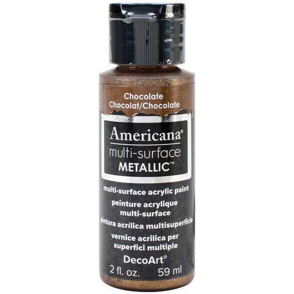 Americana Multi-Surface Metallic Acrylic Paint 2oz - Chocolate
