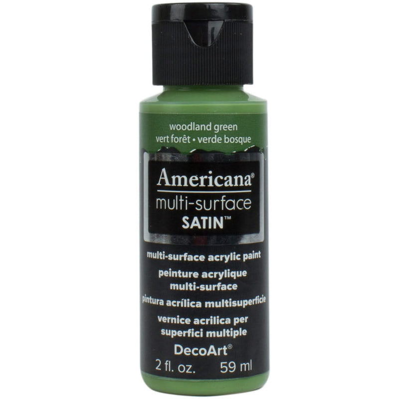 Americana Multi-Surface Satin Acrylic Paint 2oz - Woodland Green