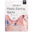John Bead Plastic Earring Backs 200 pack  Clear*