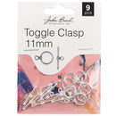 John Bead Toggle Clasp 11mm 9 pack  Pewter*