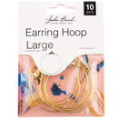 John Bead Earring Hoop Large 38mm 10 pack  Gold*