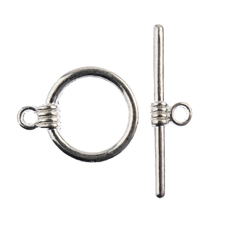 John Bead Toggle Clasp 14mm 7 pack  Silver