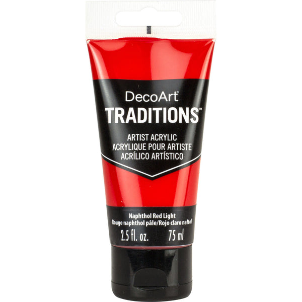 DecoArt Traditions Artists Acrylic Paint 2.54oz - Napthol Red Light*