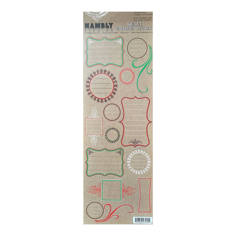 Hambly Studios Kraft Cardstock Stickers - Frames*
