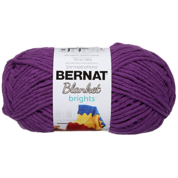 Bernat Blanket Brights Big Ball Yarn - Pow Purple 300g
