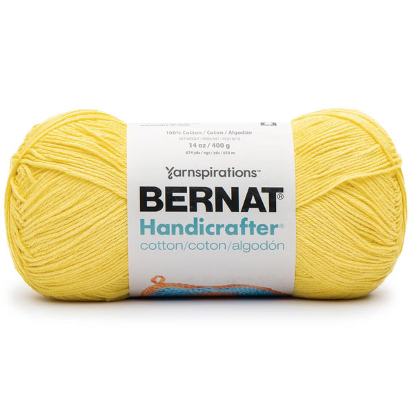 Bernat Handicrafter Cotton Yarn - Solids - Sunshine