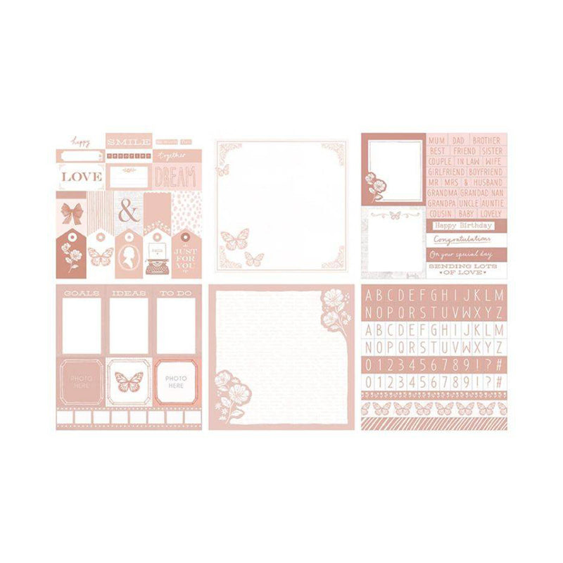 The Paper Boutique - Everyday Shades Of Blush - 8"x8" Project Pad*