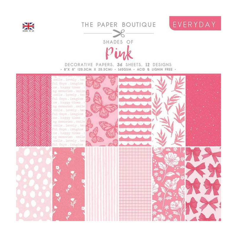 The Paper Boutique - Everyday Shades Of Pink - 8"x 8" Decorative Papers*