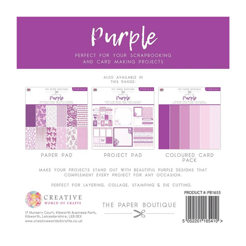 The Paper Boutique - Everyday Shades Of Purple - 8"x 8" Project Pad*