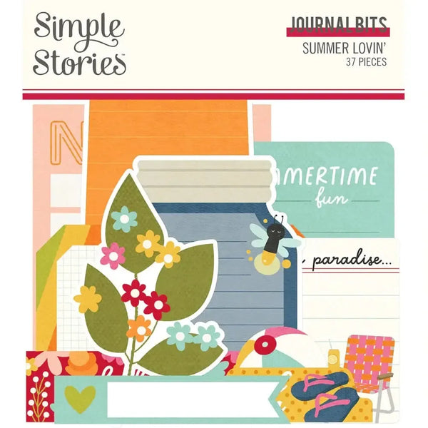 Simple Stories Summer Lovin' Bits & Pieces Die-Cuts 37 pack - Journal*
