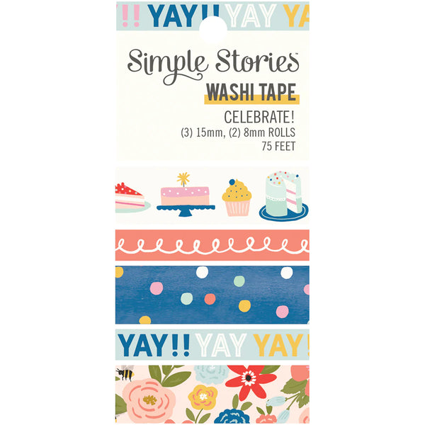 Simple Stories Celebrate! Washi Tape 5 pack*