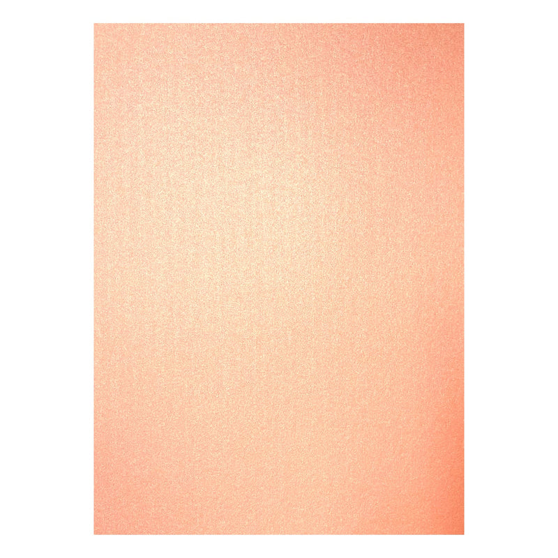 Poppy Crafts Letter Size Premium Shimmer Cardstock 10 pack - Peach