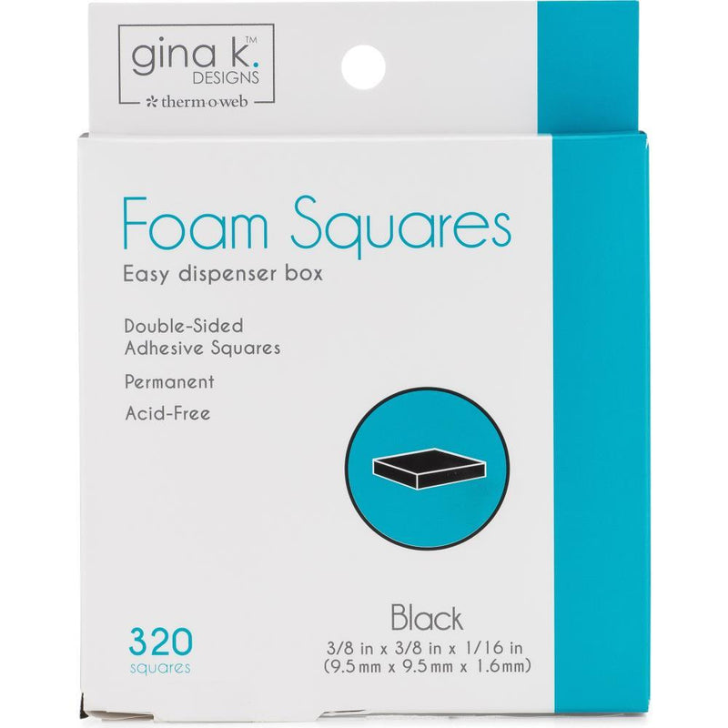Gina K Designs Foam Squares - Black, 320pcs