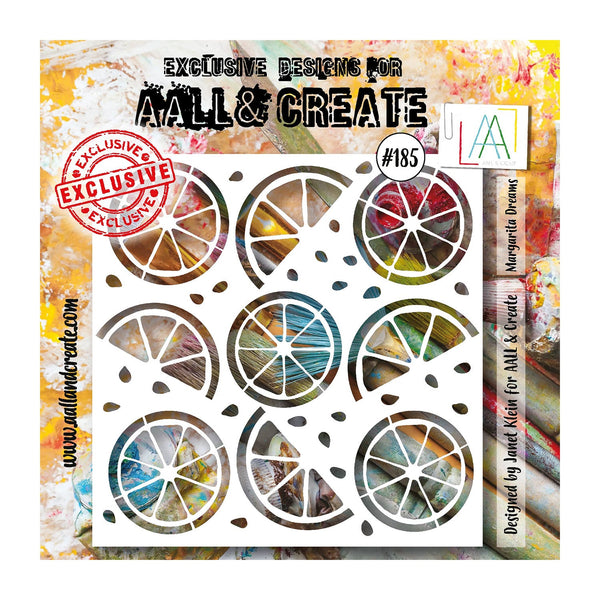 Aall & Create - 6"x 6" Stencil #185 - Margarita Dreams