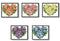 Poppy Crafts Cross-Stitch Kit 38 - Rose Heart - Orange