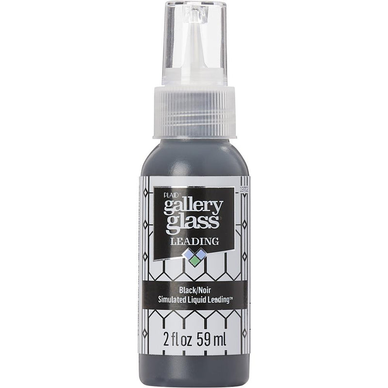 FolkArt Gallery Glass Liquid Lead 2oz - Black