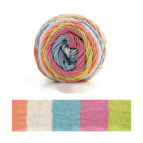 Poppy Crafts Rainbow Cotton Yarn 100g - Mix 19