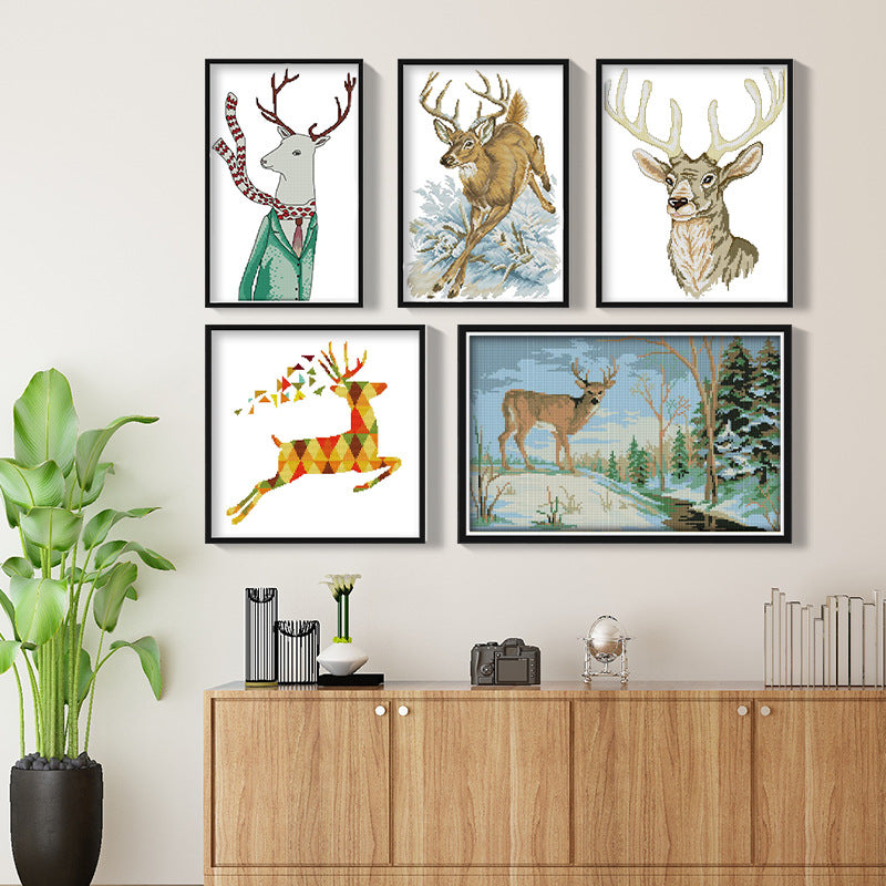 Poppy Crafts Cross-Stitch Kit 63 - The Deery in the Forest*