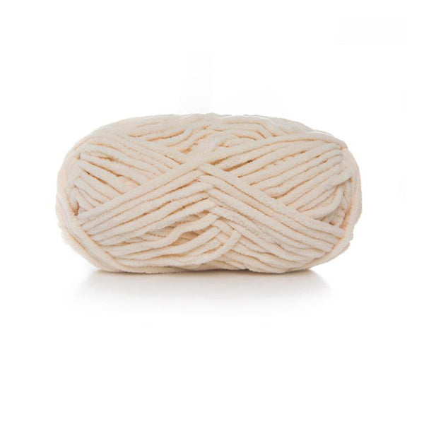 Poppy Crafts Super Soft Chenille Yarn 100g - French Vanilla