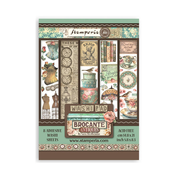 Stamperia A5 Washi Pad 8/Pkg - Brocante Antiques