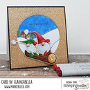 Stamping Bella Cling Stamps - Two Gnomes On A Log - Stamp is approx. 2.25 x 4.25 inches.*